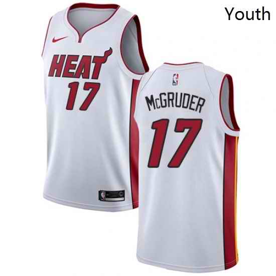 Youth Nike Miami Heat 17 Rodney McGruder Swingman White NBA Jersey Association Edition